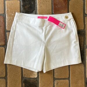 Lilly Pulitzer Alessi Stretch Short White Size 2 NWT